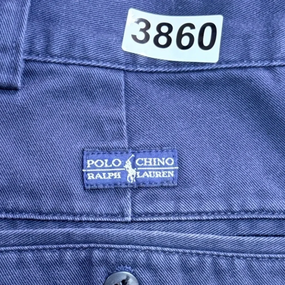 Vintage Polo Ralph Lauren Tyler Short Mens‎ 38 Black Fade Pleated Cotton Chino